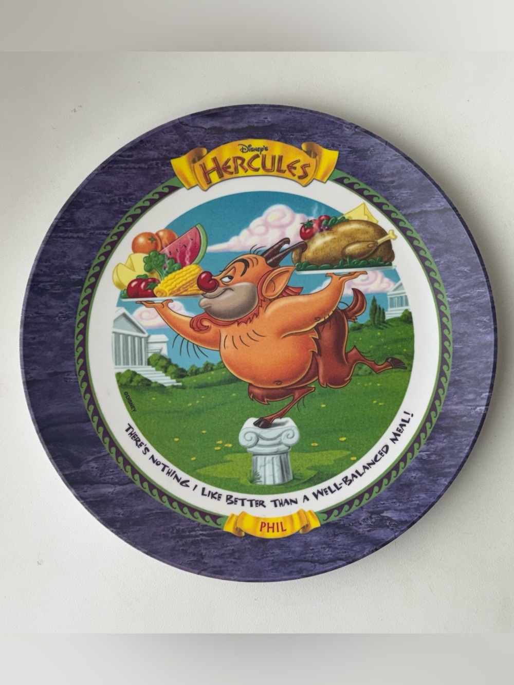 Vintage 1997 McDonald's Disney Hercules Movie "Phil" Collector Plate